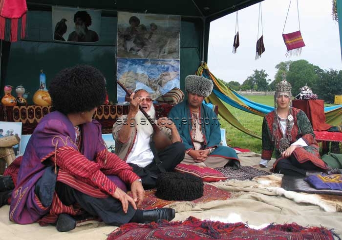 Turkmen camp falconry Festival