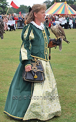 Monica Hiebler at the  Festival of Falconry