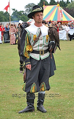 Austrian falconer at the  Festival of Falconry
