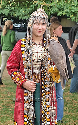Turkmenian falconer at the  Festival of Falconry