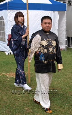 China and Japan at the  Festival of Falconry